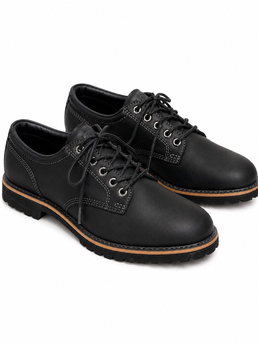 L.L.Bean Leather Vibram Lug Sole Oxford Shoes Men’s 10.5M Rugged Lace-Up NWOT